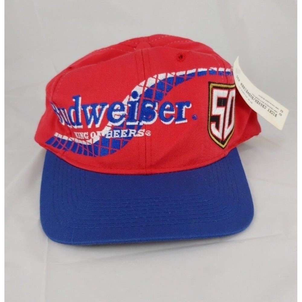 Vtg Nascar Ricky Craven Budweiser Snap Back Hat 1998 One Size Adjustable 50 NOS